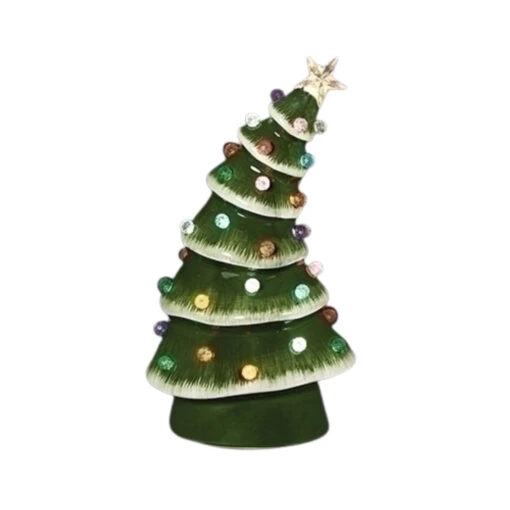 10" Lit Up Bent Christmas Tree