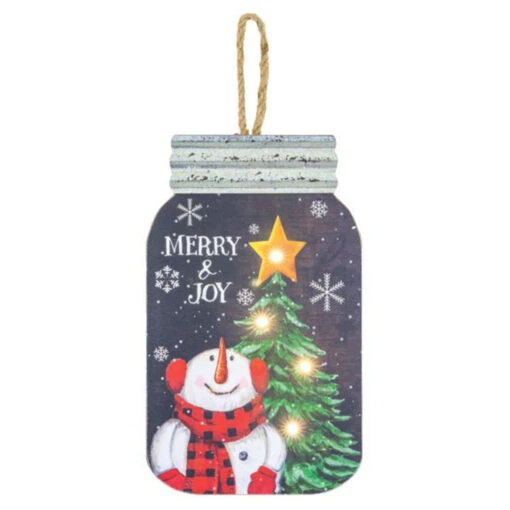 Jolly Tree Merry & Joy LED Mason Jar Wall Hanger
