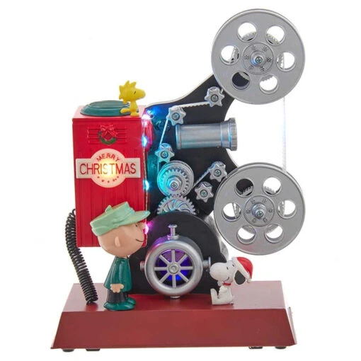 Kurt Adler Peanuts Animated Musical Projector Tabletop