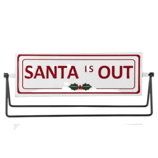 Santa In/Santa Out Spinning Sign