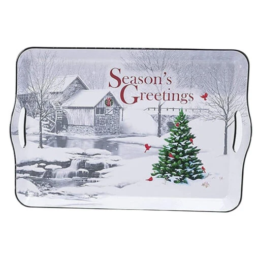 Season's Greetings Serving Tray