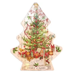 Lit Vintage Christmas Tree Postcard Tree Lamp