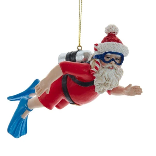 Kurt Adler Scuba Santa Ornament